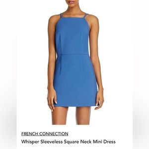 Whisper Sleeveless Square Neck Mini Dress by French Connection